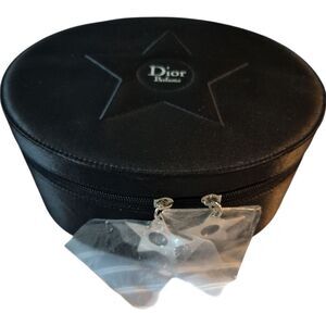 Dior Parfums Round Zip cosmetic case bag Black